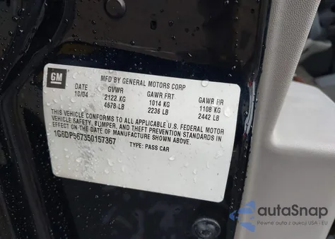 2005 Cadillac Cts Standard из США, поврежденный, VIN 1G6DP567350157367